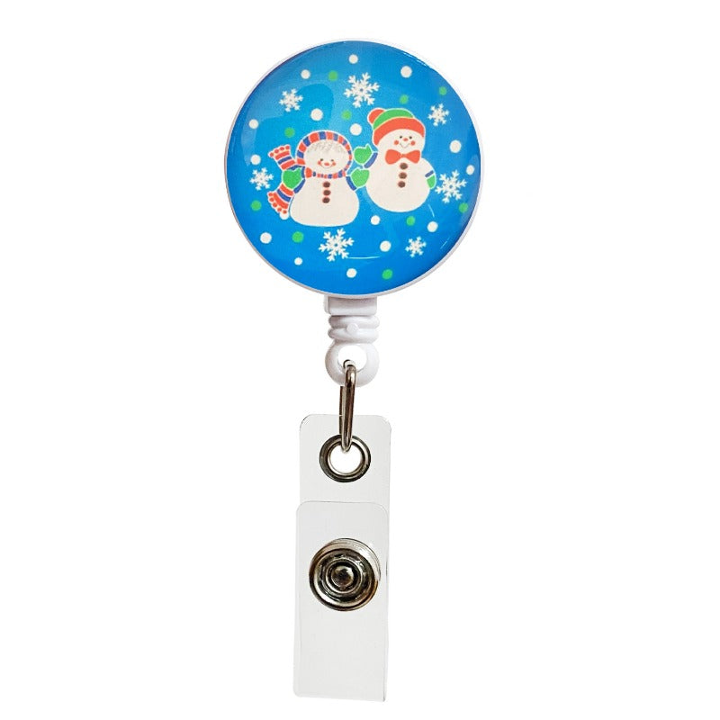 Wholesale Crystal Glass Christmas Telescopic Keychain